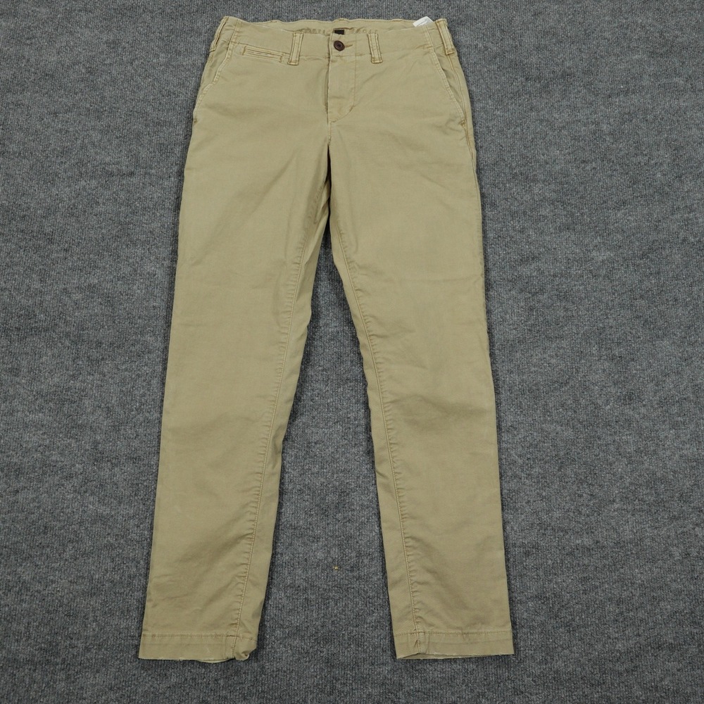 American Eagle Pants Mens 28x30 Khaki Tan Slim Fit Chino Stretch Cotton Blend
